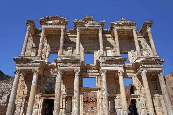 Turkey-Ephesus Facade ruins of Celsus Library in ancient city